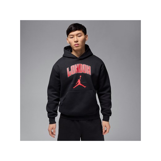 Męska dzianinowa bluza z kapturem London Jordan - Czerń ze sklepu Nike poland w kategorii Bluzy męskie - zdjęcie 179308530