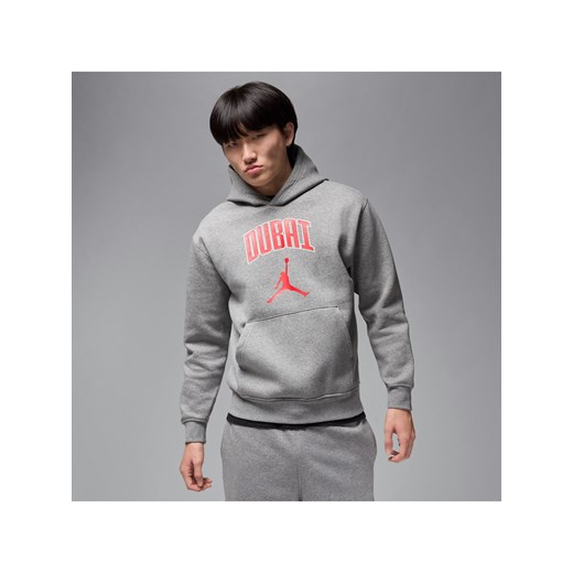 Męska dzianinowa bluza z kapturem Dubai Jordan - Szary ze sklepu Nike poland w kategorii Bluzy męskie - zdjęcie 179308590