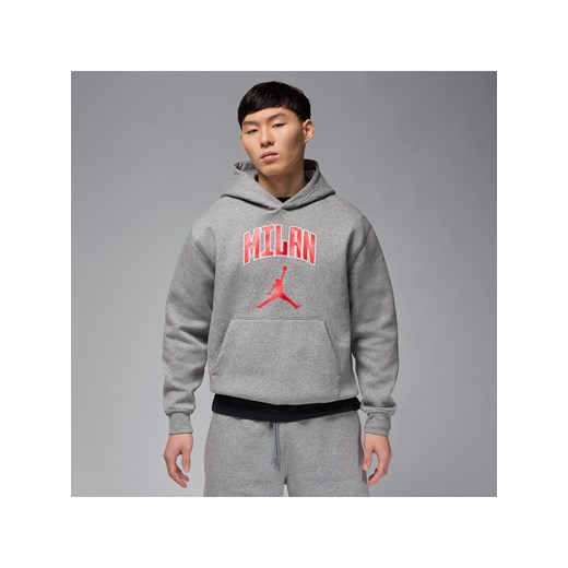 Męska dzianinowa bluza z kapturem Mediolan Jordan - Szary ze sklepu Nike poland w kategorii Bluzy męskie - zdjęcie 179308671