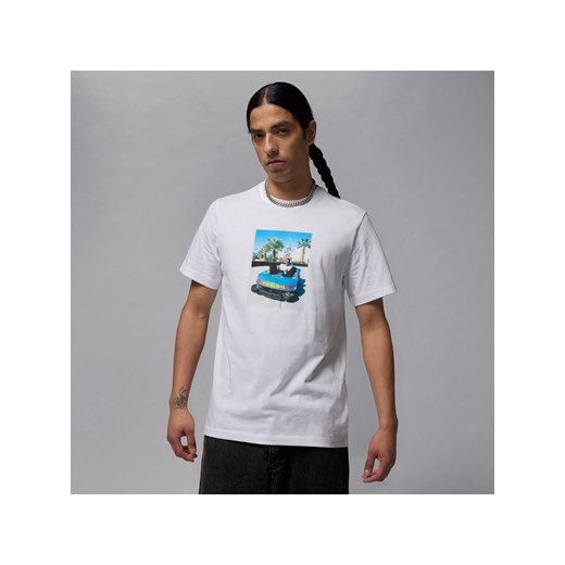 T-shirt męski biały Jordan na wiosnę