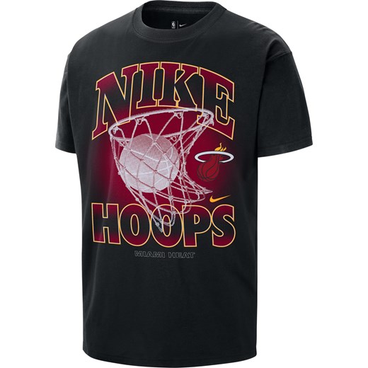 T-shirt męski Nike NBA Max90 Miami Heat Courtside - Czerń ze sklepu Nike poland w kategorii T-shirty męskie - zdjęcie 179308711