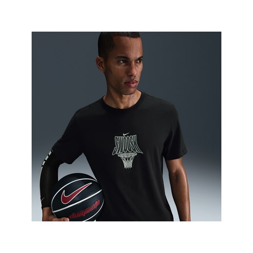 Męski T-shirt do koszykówki Dri-FIT Nike - Czerń ze sklepu Nike poland w kategorii T-shirty męskie - zdjęcie 179308732