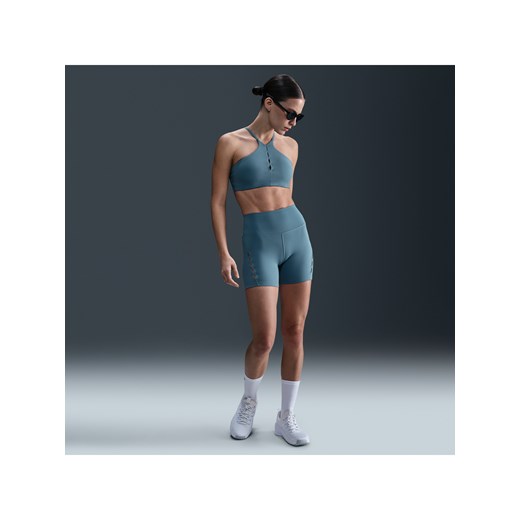 Damskie kolarki z wysokim stanem 13 cm Nike One - Niebieski ze sklepu Nike poland w kategorii Szorty - zdjęcie 179308861
