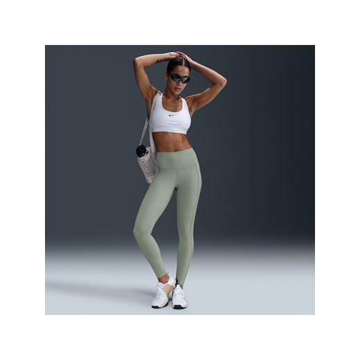 Damskie legginsy o pełnej długości z wysokim stanem Nike One Fitted - Zieleń ze sklepu Nike poland w kategorii Spodnie damskie - zdjęcie 179309003