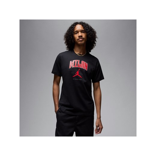 T-shirt męski Mediolan Jordan - Czerń ze sklepu Nike poland w kategorii T-shirty męskie - zdjęcie 179309054