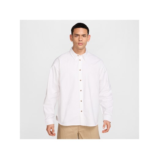 Męska koszula oxford o kroju oversize z długim rękawem Nike Club - Biel ze sklepu Nike poland w kategorii Koszule męskie - zdjęcie 179309210