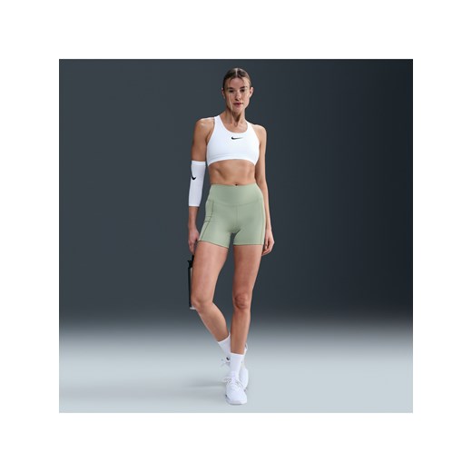 Damskie kolarki z wysokim stanem 13 cm Dri-FIT Nike One Fitted - Zieleń ze sklepu Nike poland w kategorii Szorty - zdjęcie 179309214