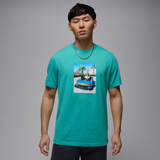 T-shirt męski Jordan zielony z krótkimi rękawami