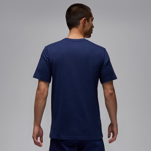 T-shirt męski niebieski Jordan z nadrukami 