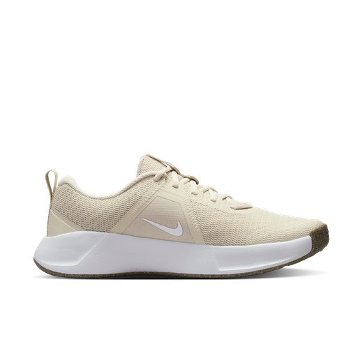 Beżowe buty sportowe męskie Nike wiązane na wiosnę z gumy
