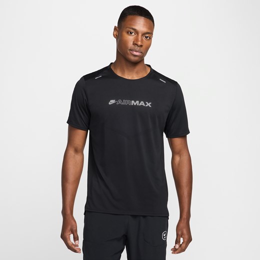 T-shirt męski Nike czarny z napisem z krótkim rękawem