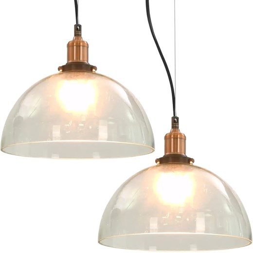 Przezroczysta okrągła lampa wisząca 2 sztuki - EX154-Grevila ze sklepu Edinos.pl w kategorii Lampy wiszące - zdjęcie 179314374
