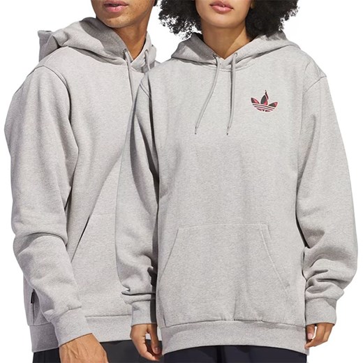 Bluza unisex adidas Originals Trefoil Torch JC8780 - szara ze sklepu streetstyle24.pl w kategorii Bluzy męskie - zdjęcie 179315003