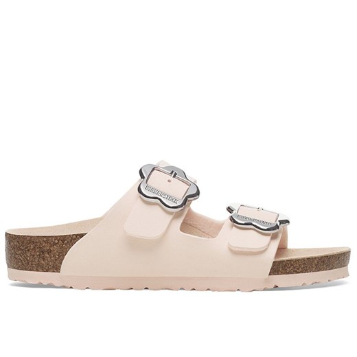 Klapki młodzieżowe Birkenstock Arizona Flower Buckle 1029490 - różowe ze sklepu streetstyle24.pl w kategorii Klapki damskie - zdjęcie 179315004