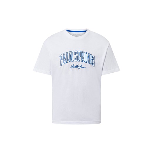 Jack & Jones Koszulka męska - JJDetroit Mężczyźni Bawełna biały jednolity ze sklepu vangraaf w kategorii T-shirty męskie - zdjęcie 179315492
