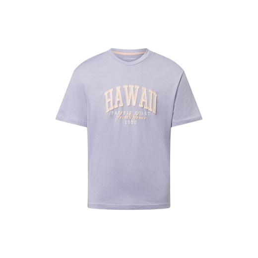Jack & Jones Koszulka męska - JJDetroit Mężczyźni Bawełna bzowy jednolity ze sklepu vangraaf w kategorii T-shirty męskie - zdjęcie 179315494
