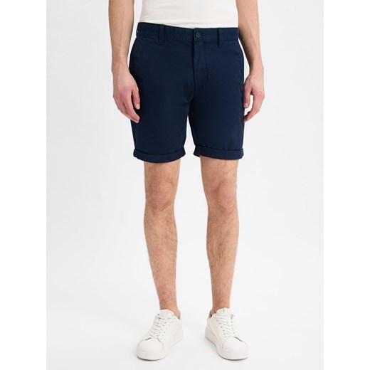 Tommy Jeans Szorty - Scanton Mężczyźni Bawełna granatowy jednolity ze sklepu vangraaf w kategorii Spodenki męskie - zdjęcie 179315534