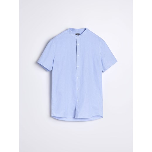 Koszula męska Sinsay bawełniana z krótkim rękawem z klasycznym kołnierzykiem 