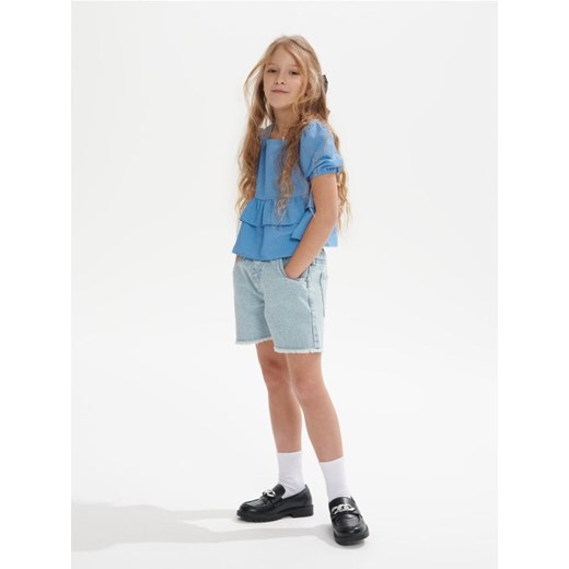Sinsay - Szorty jeansowe - niebieski ze sklepu Sinsay w kategorii Spodenki dziewczęce - zdjęcie 179318593