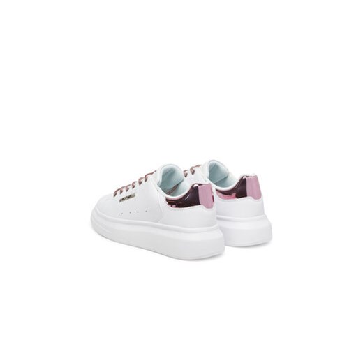 Buty sportowe damskie Just Cavalli sneakersy białe wiązane 