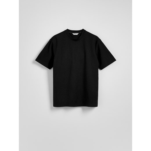 Reserved - Strukturalny t-shirt comfort fit - czarny Reserved S Reserved