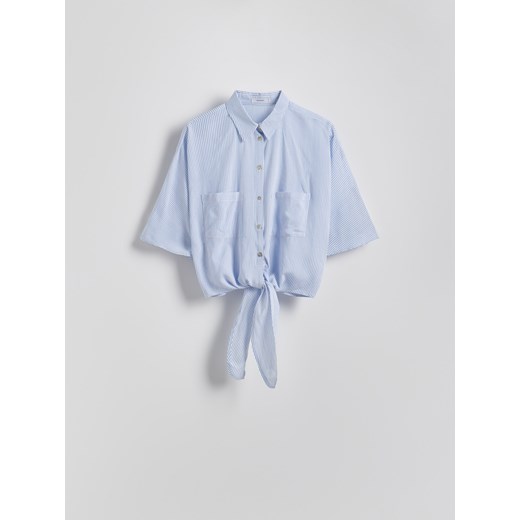 Reserved - Wiązana koszula z wiskozy - jasnoniebieski Reserved M Reserved