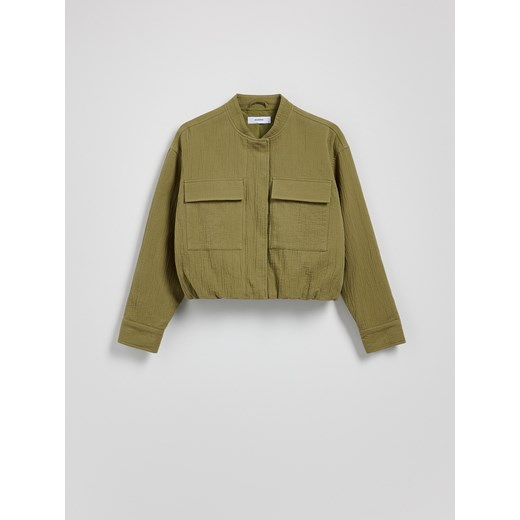 Reserved - Bawełniana kurtka bomberka - zielony Reserved M Reserved