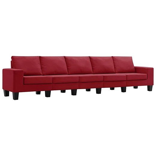 Ponadczasowa 5-osobowa sofa czerwone wino - Magnex 5Q ze sklepu Edinos.pl w kategorii Sofy i kanapy - zdjęcie 179324972