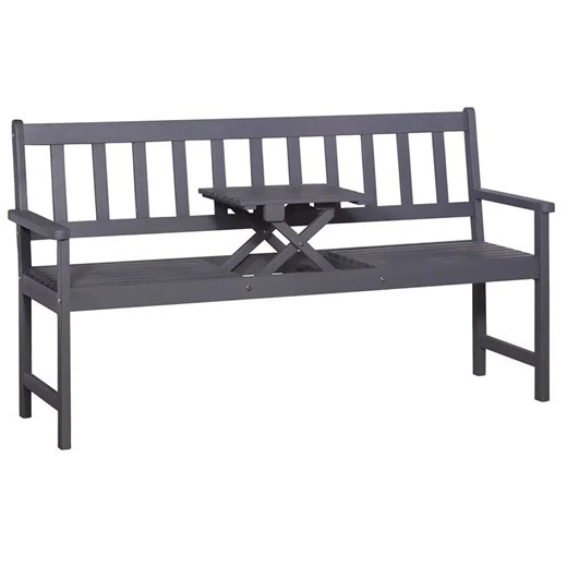 Drewniana ławka ogrodowa Garret - szara ze sklepu Edinos.pl w kategorii Ławki ogrodowe - zdjęcie 179325113