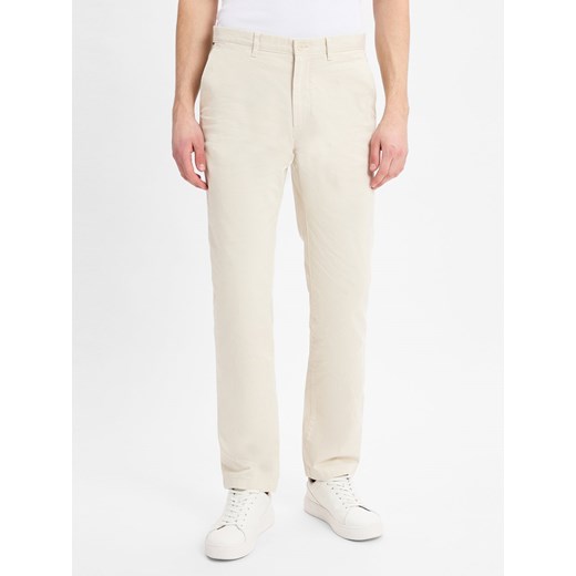 Tommy Hilfiger Spodnie - Denton Mężczyźni Bawełna piaskowy jednolity ze sklepu vangraaf w kategorii Spodnie męskie - zdjęcie 179328602