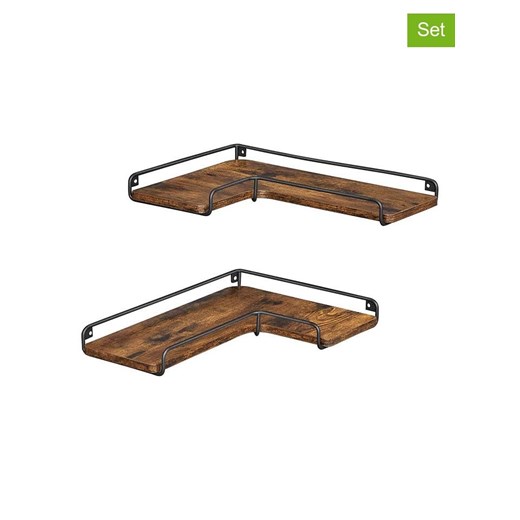 Songmics Regały narożne (2 szt.) w kolorze brązowo-czarnym Songmics onesize wyprzedaż Limango Polska