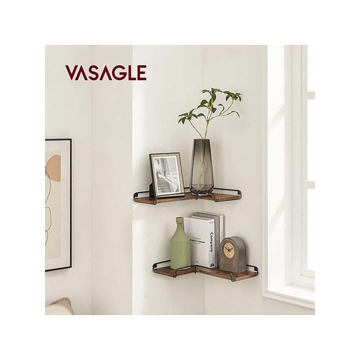 Songmics Regały narożne (2 szt.) w kolorze brązowo-czarnym Songmics onesize wyprzedaż Limango Polska