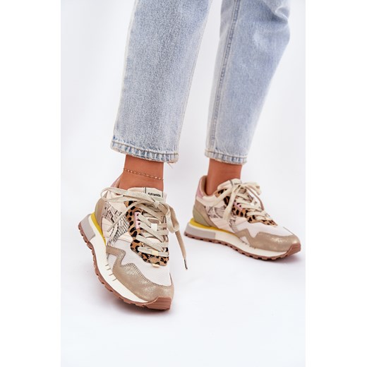 Buty Sportowe Sneakersy Damskie Złote D.Franklin DFSH378006 ze sklepu ZAZOO w kategorii Buty sportowe damskie - zdjęcie 179332030