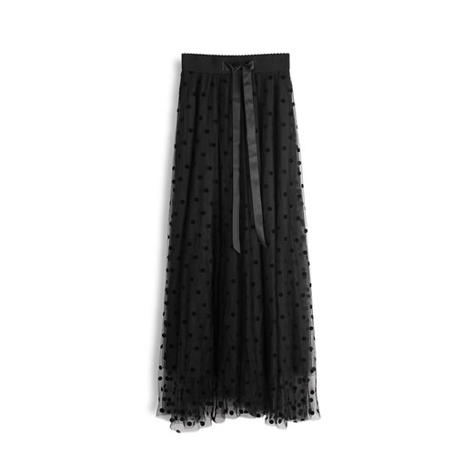 GATE Tiulowa spódnica maxi w kropki 32 ze sklepu gateshop w kategorii Spódnice - zdjęcie 179332184
