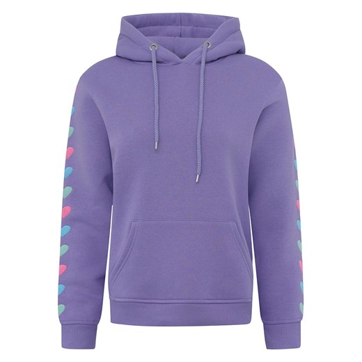 Zwillingsherz Bluza &quot;Hearts &amp; Love&quot; w kolorze fioletowym Zwillingsherz S/M okazyjna cena Limango Polska