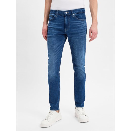 Tommy Jeans Dżinsy - Austin Slim Tapered Mężczyźni Bawełna light stone jednolity ze sklepu vangraaf w kategorii Jeansy męskie - zdjęcie 179335270