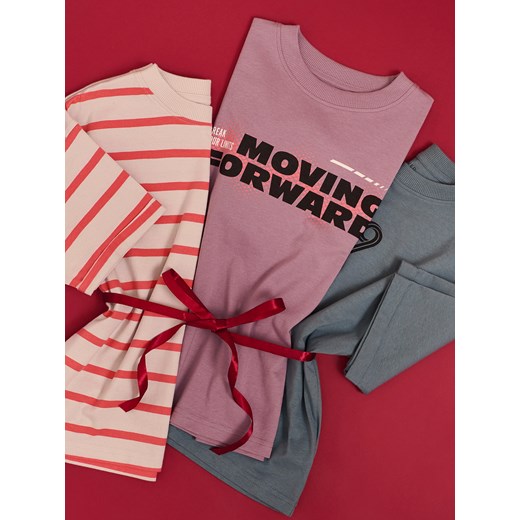 Reserved - Bawełniany t-shirt 3 pack - fioletowy ze sklepu Reserved w kategorii T-shirty chłopięce - zdjęcie 179335414
