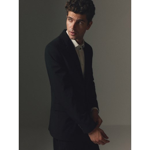 Reserved - Marynarka slim fit - czarny ze sklepu Reserved w kategorii Marynarki męskie - zdjęcie 179336854