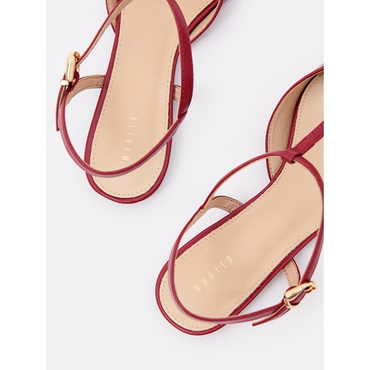 Balerinki Mohito bez zapięcia czerwone płaskie casual 