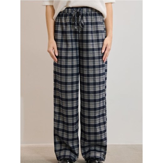 Sinsay - Spodnie wide leg w kratę - wielobarwny ze sklepu Sinsay w kategorii Spodnie damskie - zdjęcie 179340790