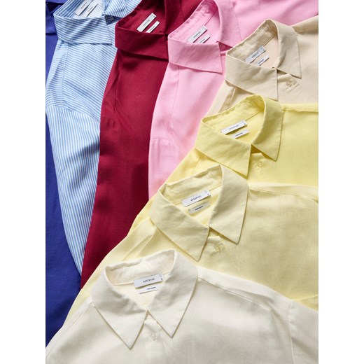 Żółta koszula damska Reserved tkaninowa 