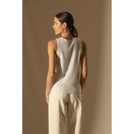 Perfect Cashmere bluzka damska casual z okrągłym dekoltem 