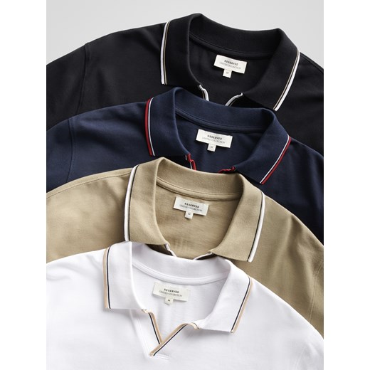 Reserved - Koszulka polo regular fit - czarny ze sklepu Reserved w kategorii T-shirty męskie - zdjęcie 179341664