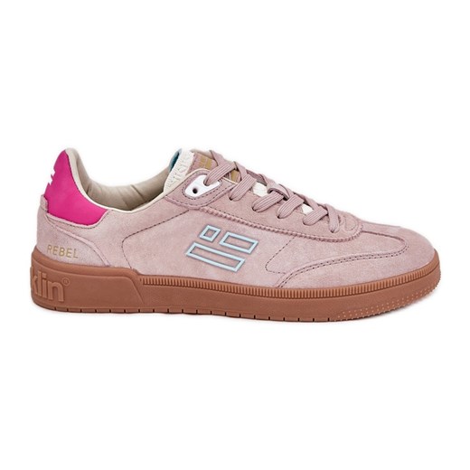 Zamszowe Buty Sportowe Sneakersy Damskie D.Franklin DFSH387005 Brudny Róż różowe ze sklepu ButyModne.pl w kategorii Buty sportowe damskie - zdjęcie 179342661