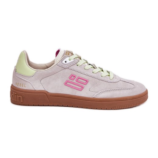 Zamszowe Buty Sportowe Sneakersy Damskie D.Franklin DFSH387005 Zgaszona Biel białe ze sklepu ButyModne.pl w kategorii Buty sportowe damskie - zdjęcie 179342663