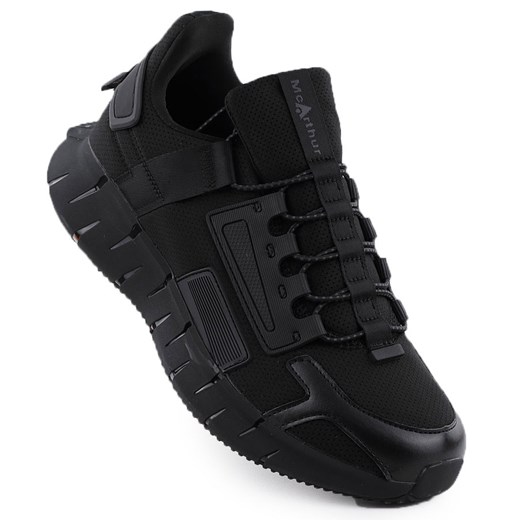 Buty sportowe męskie czarne McArthur MC4 ze sklepu ButyModne.pl w kategorii Buty sportowe męskie - zdjęcie 179344623
