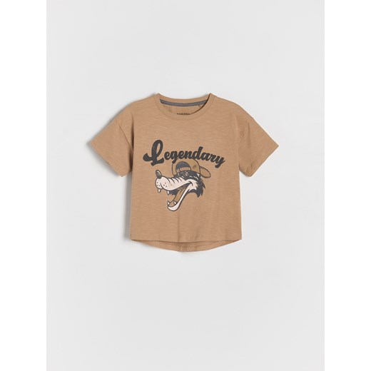 Reserved - T-shirt oversize - kremowy - id: 139BF-02X - marki Reserved - 179347191 Reserved - T-shirt oversize - kremowy ze sklepu Reserved w kategorii T-shirty chłopięce - zdjęcie 179347191