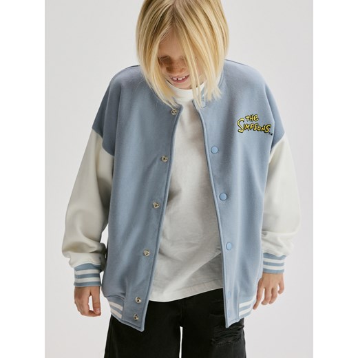 Reserved - Bluza bomber The Simpsons - jasnoniebieski Reserved 134/140 (8-9 lat) Reserved