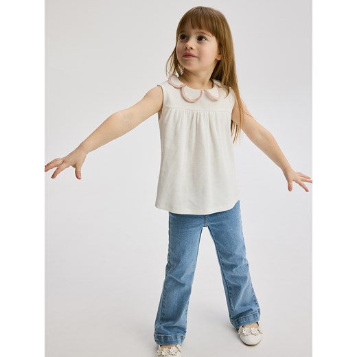 Reserved - Bluzka z ozdobnym kołnierzykiem - złamana biel Reserved 104 (3-4 lata) Reserved