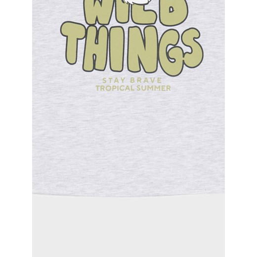 Sinsay - Koszulka z nadrukiem bez rękawów - szary Sinsay 134 Sinsay